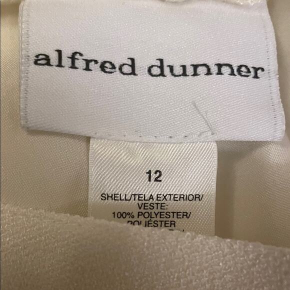Alfred Dunner Elegant Cream Women's Dress Pants. 12 - Picture 2 of 5